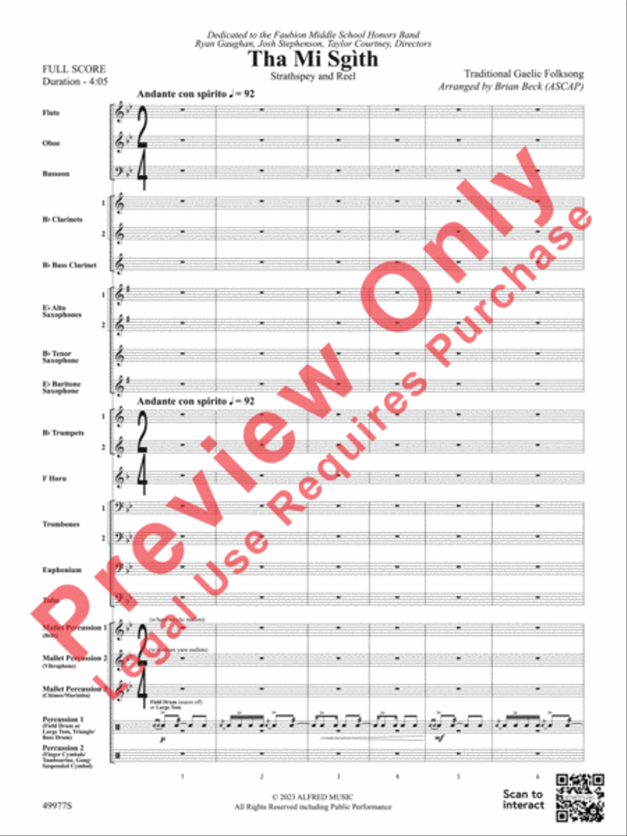 Tha Mi Sgìth Concert Band scores gallery preview page 4