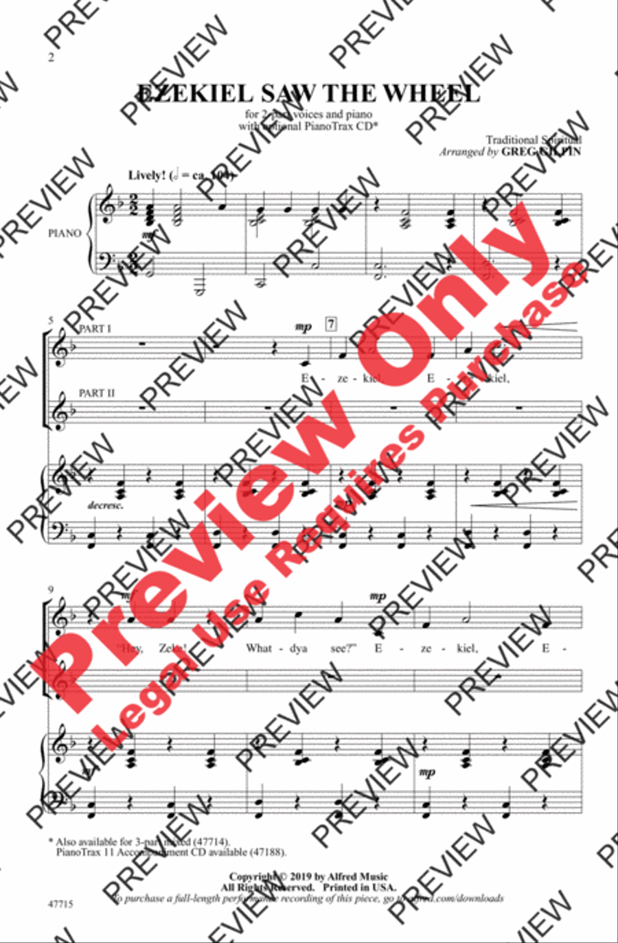 Ezekiel Saw the Wheel Ezekiel Saw the Wheel 2-Part scores gallery preview page 2
