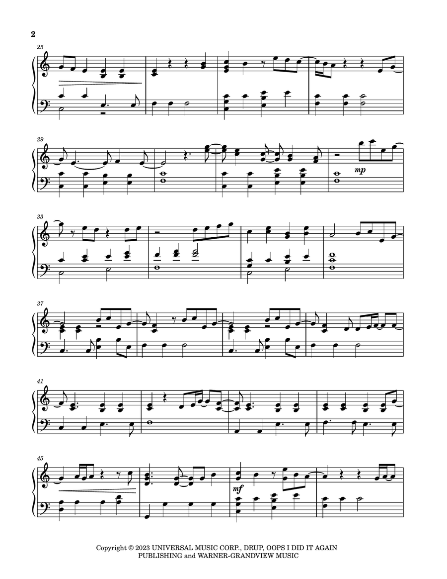 What Was I Made For? Harp scores gallery preview page 2