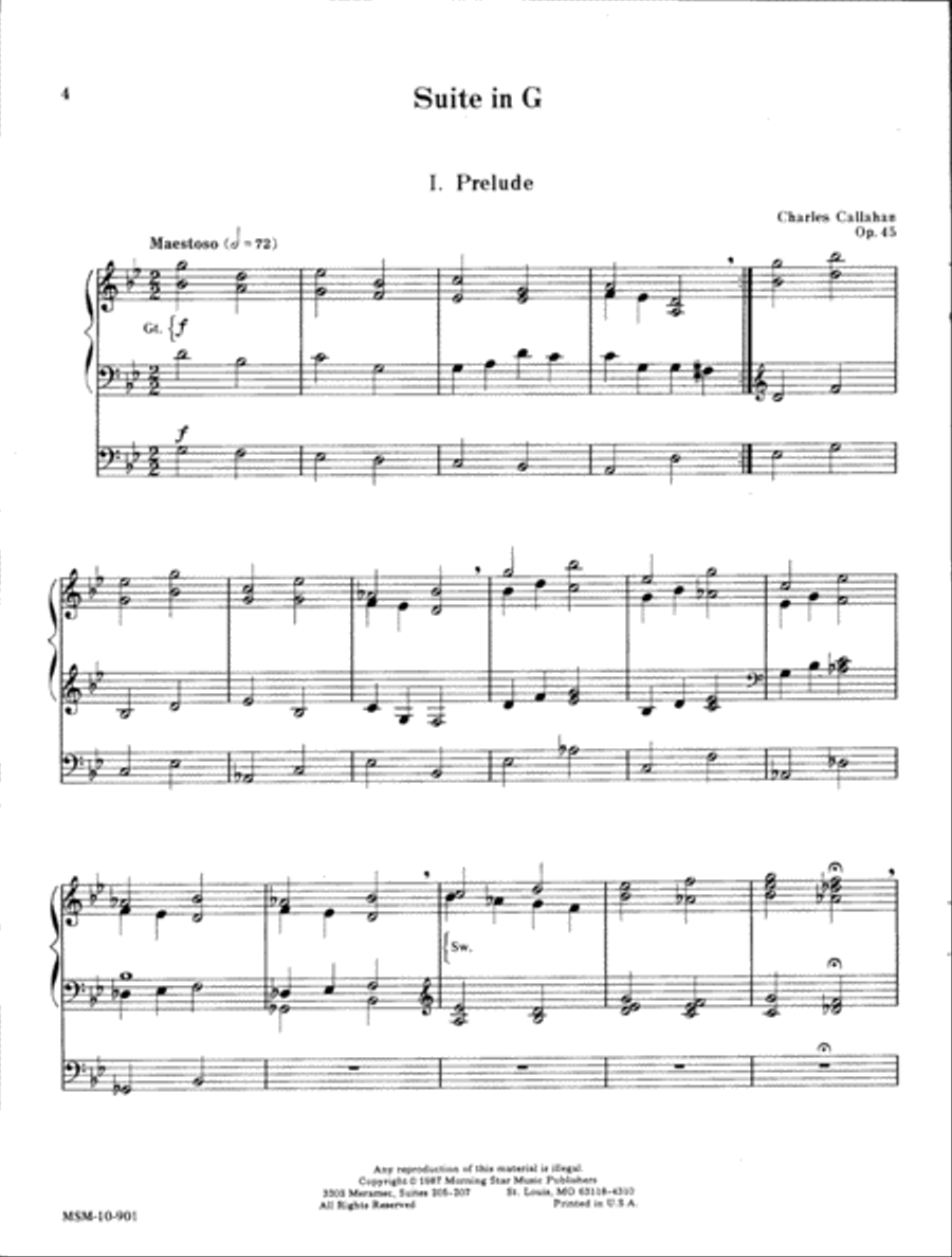 Suite in G Organ scores gallery preview page 2