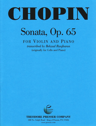 Sonata for Cello and Piano Op.65