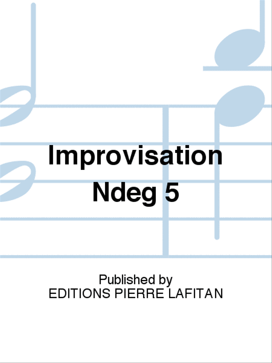Improvisation N° 5 Piano Solo scores gallery preview page 1