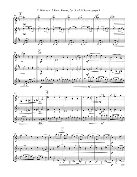 Nielsen, C. - Humoreske for Three Violins image number null