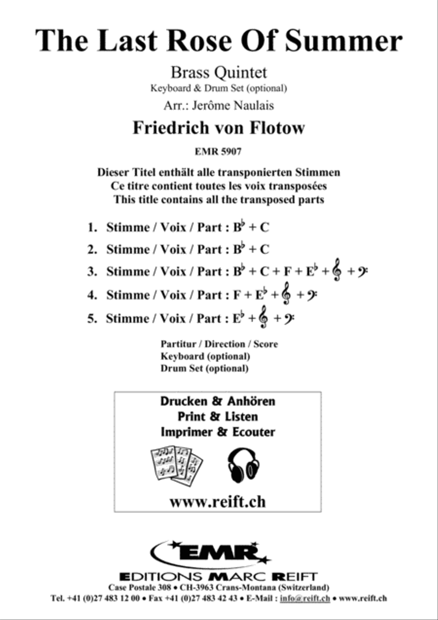 The Last Rose Of Summer Brass Band scores gallery preview page 2