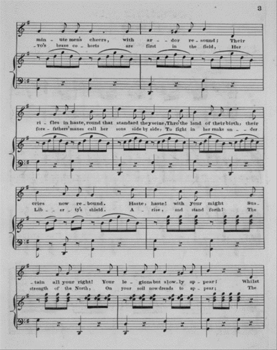 The Minute Men. A Ballad Voice scores gallery preview page 3