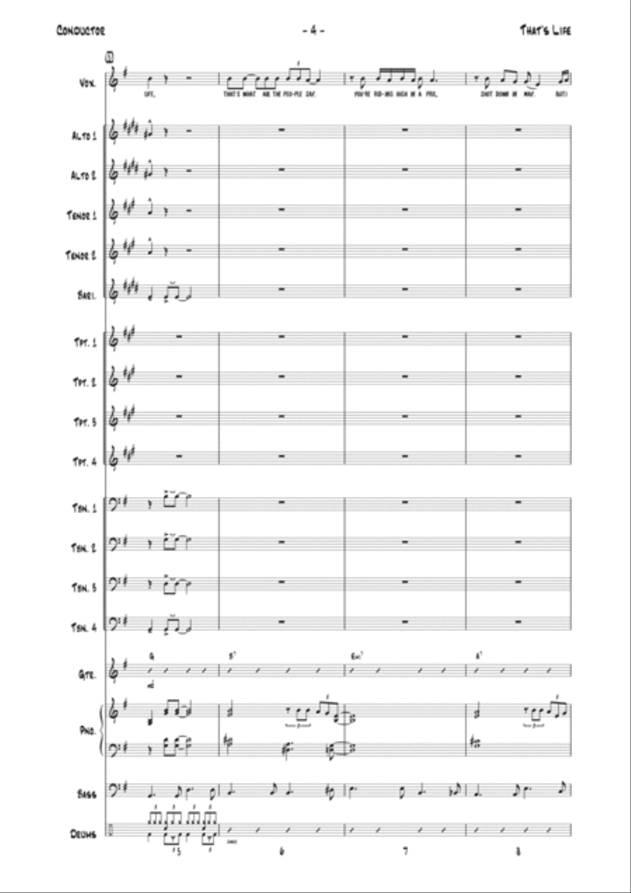 That's Life That's Life Jazz Ensemble scores gallery preview page 4