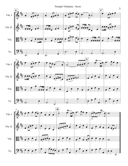 Clarke Trumpet Voluntary for String Quartet image number null