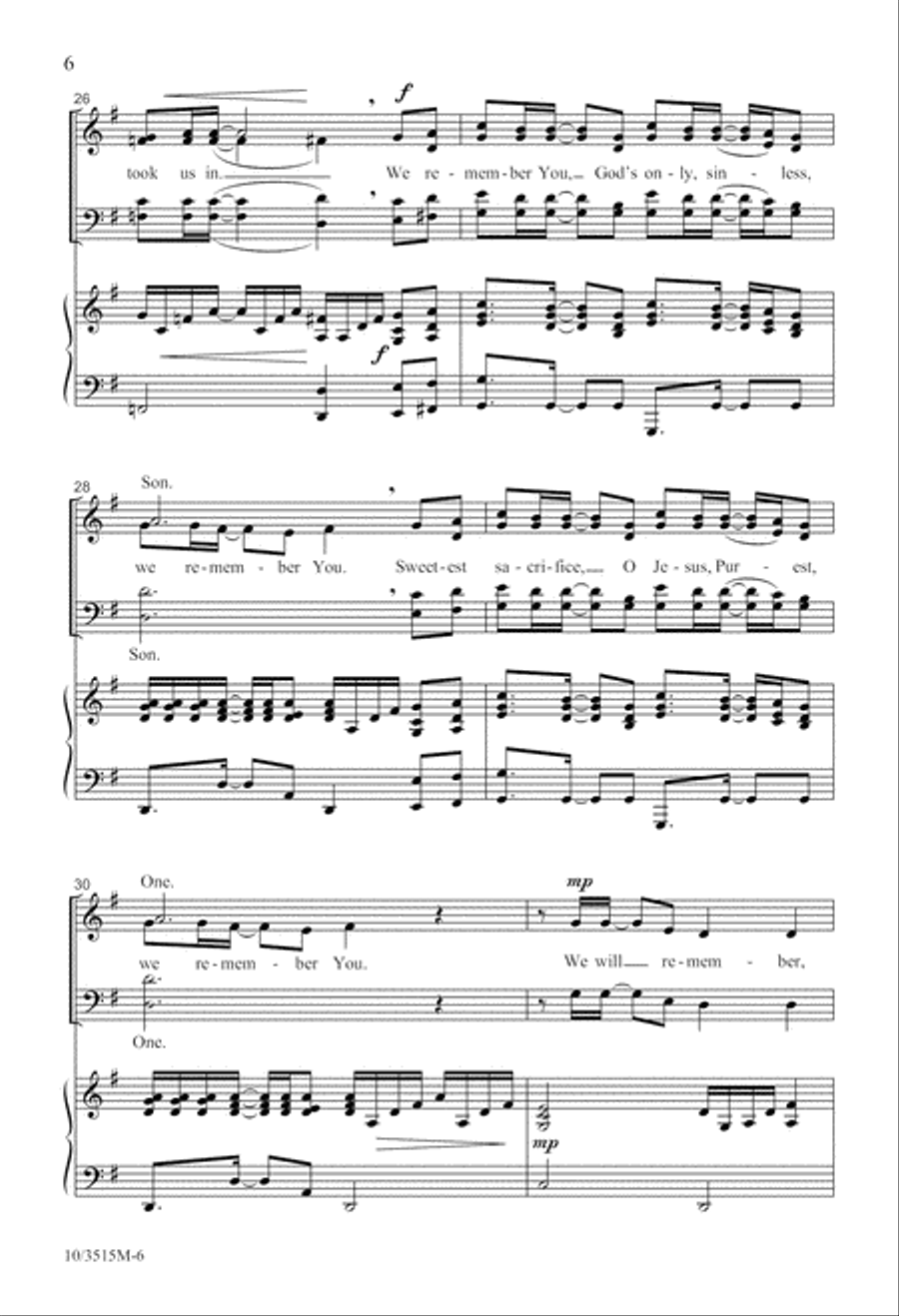 We Remember You We Remember You 4-Part scores gallery preview page 6