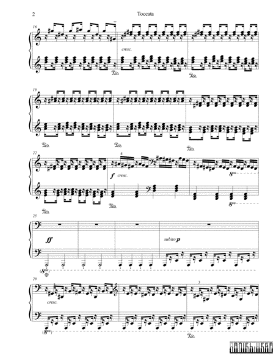 Toccata Crackling (Crepitante) Piano Method scores gallery preview page 2