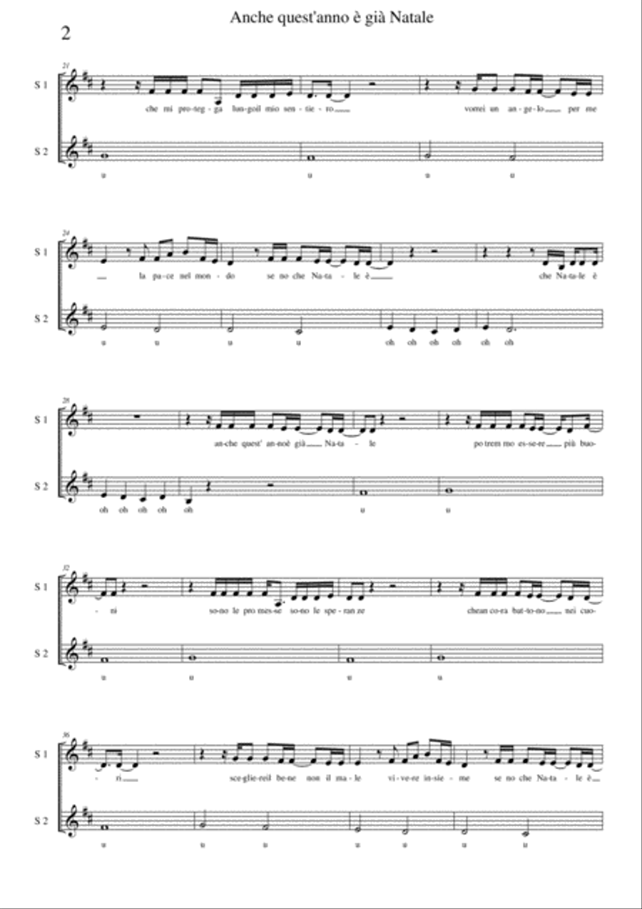Anche quest'anno è già Natale- parte per coro Choir scores gallery preview page 2