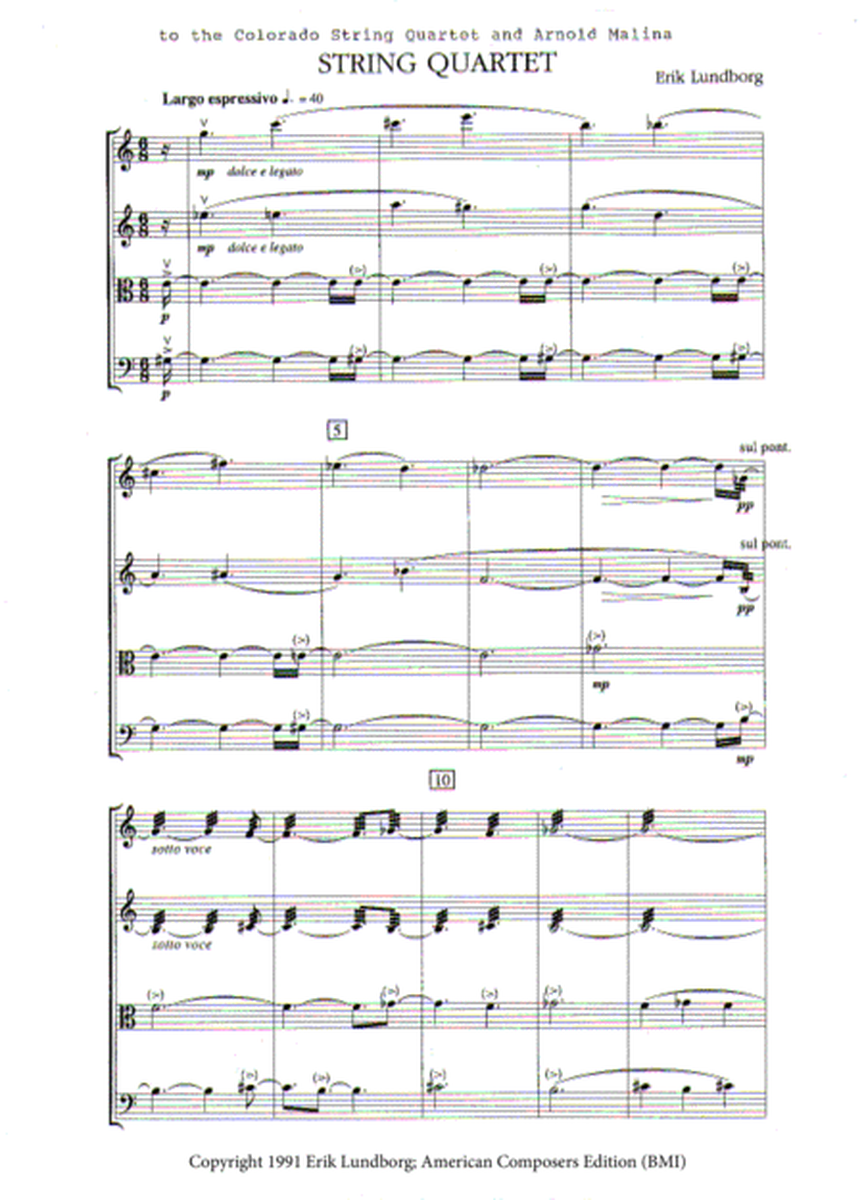 [Lundborg] String Quartet