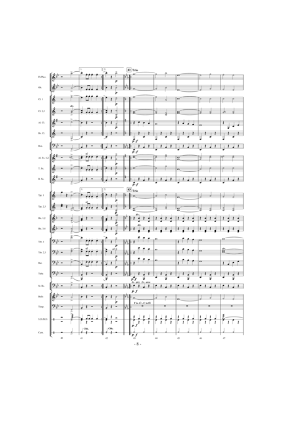Military Escort Military Escort Concert Band scores gallery preview page 7
