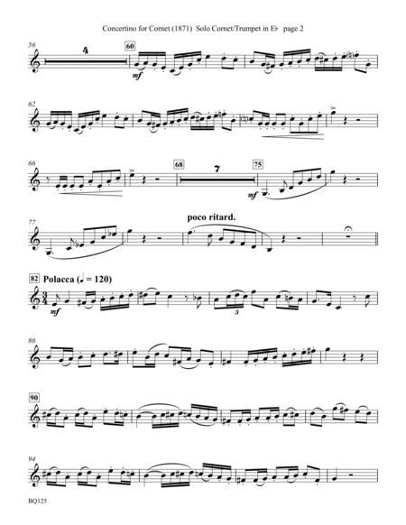 Concertino for Eb Cornet (1871) for Brass Quintet image number null