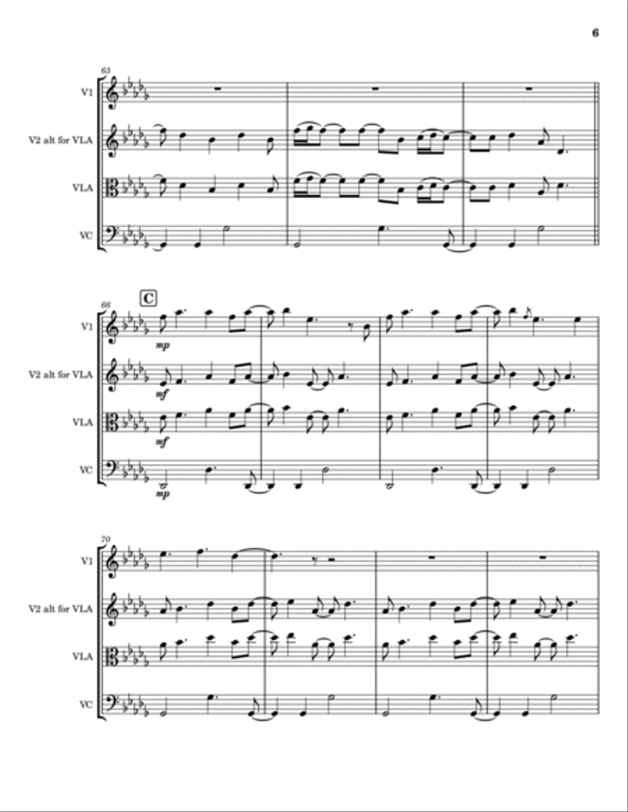 Free String Trio scores gallery preview page 6