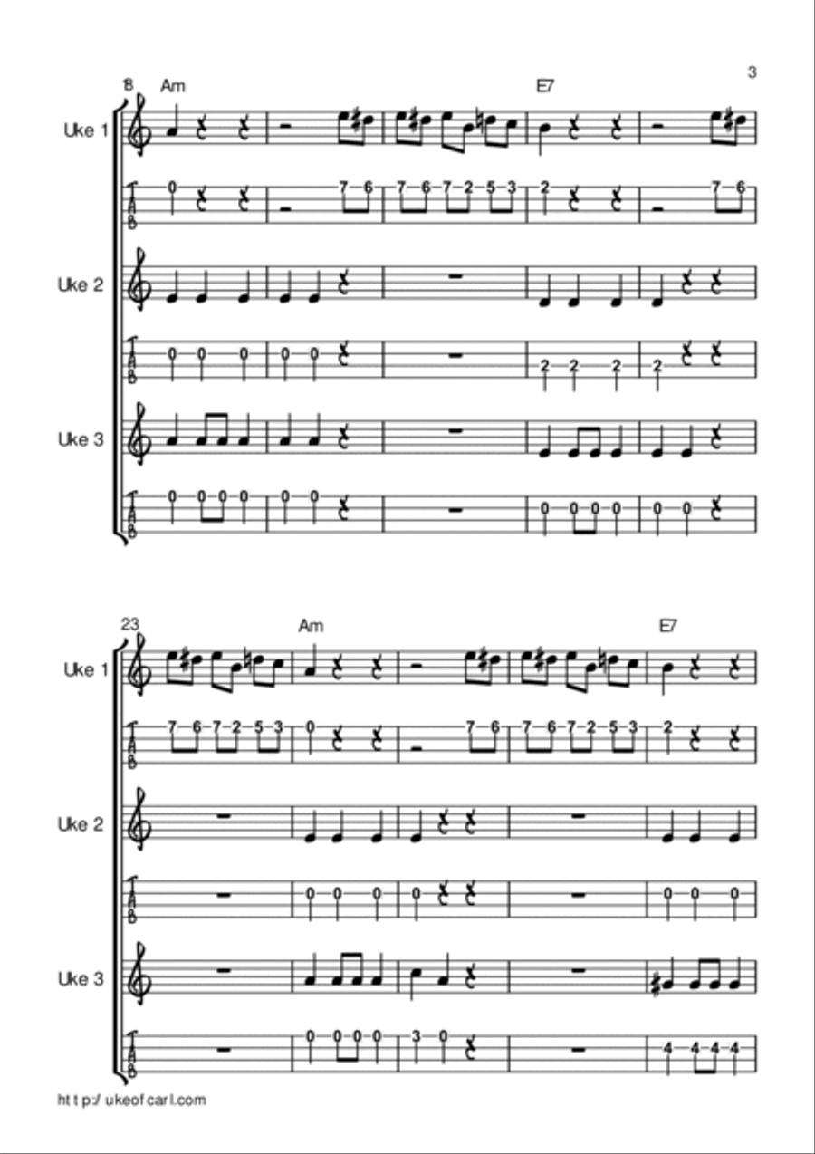 Group Ukulele Book 2 - Ukulele Duets and More! Ukulele scores gallery preview page 3