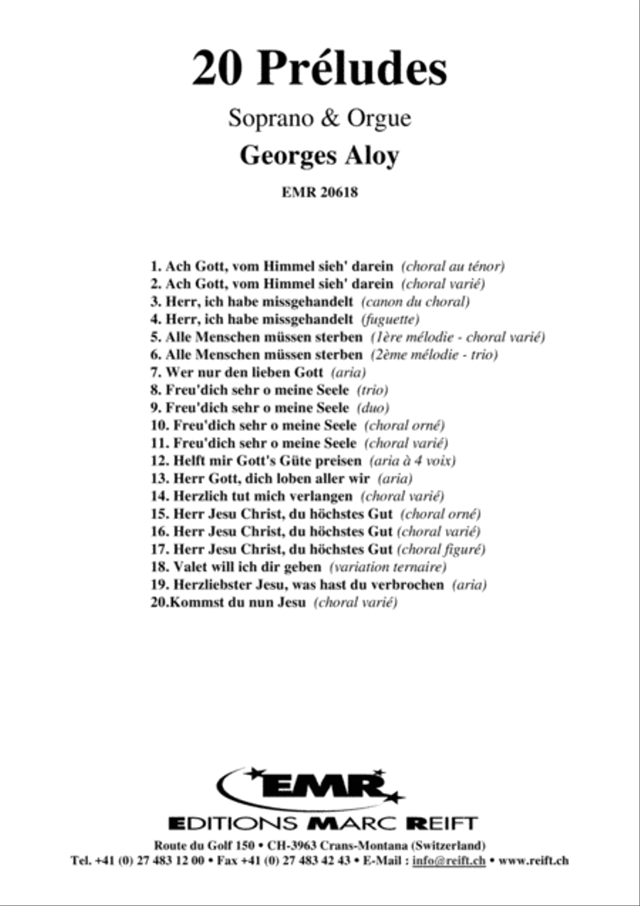 20 Preludes Organ scores gallery preview page 2