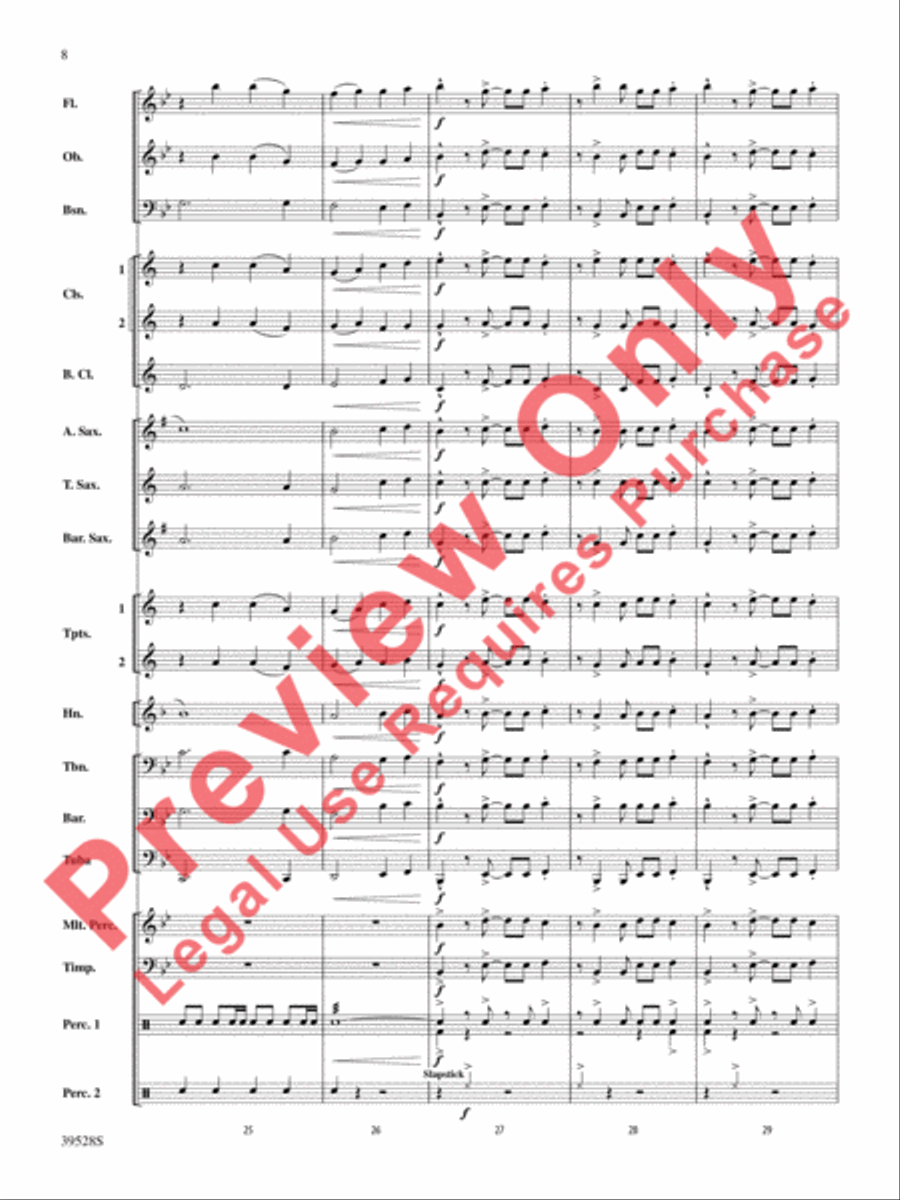 Blazing Bones of the West! Concert Band scores gallery preview page 9