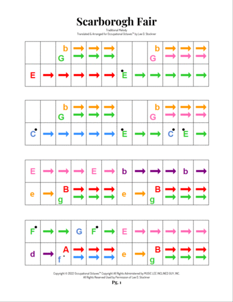 Scarborough Fair Piano Solo scores gallery preview page 2