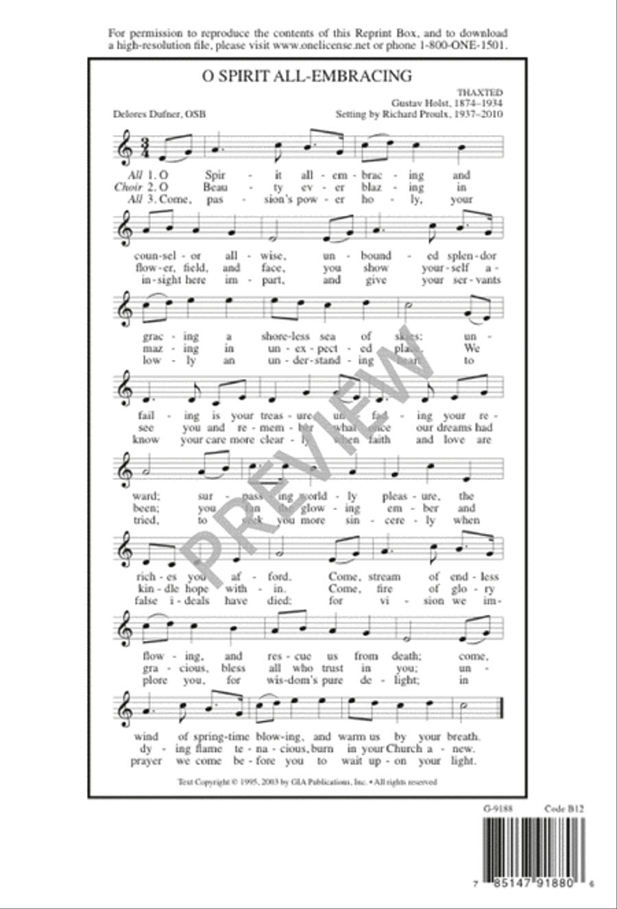 O God beyond All Praising / O Spirit All-Embracing O God beyond All Praising / O Spirit All-Embracing 3-Part scores gallery preview page 13