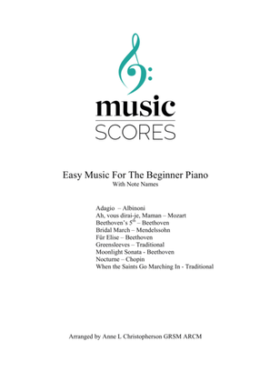 Book cover for Easy Music for the Beginner - Piano