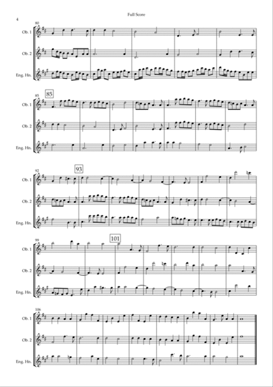 Canon in D Major (Johann Pachelbel) for Woodwind Trio Woodwind Trio scores gallery preview page 4