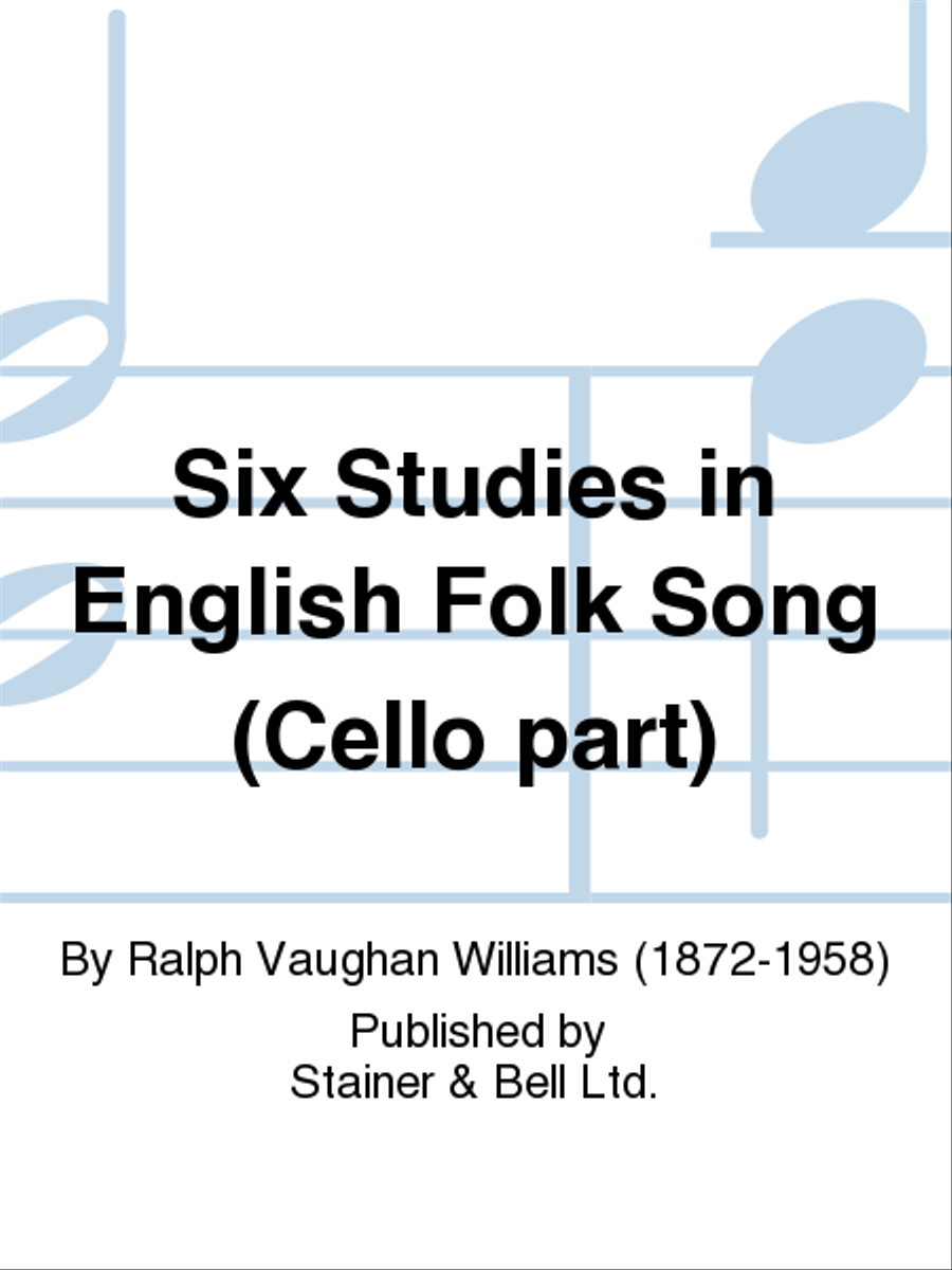 Six Studies in English Folk Song. Cello part Part scores gallery preview page 1