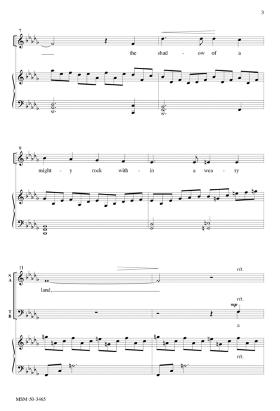 Beneath the Cross of Jesus 4-Part scores gallery preview page 3