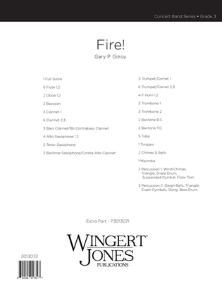 Book cover for Fire - Full Score