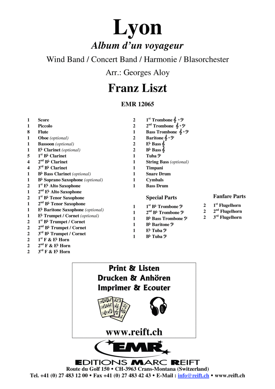 Lyon Lyon Concert Band scores gallery preview page 1