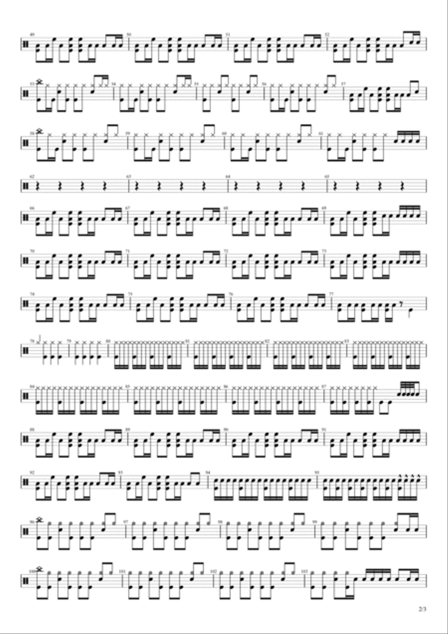 Pacific Rim: The Black - Main Title Theme Drum Set scores gallery preview page 2