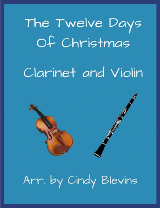 Book cover for The Twelve Days of Christmas, Clarinet and Violin