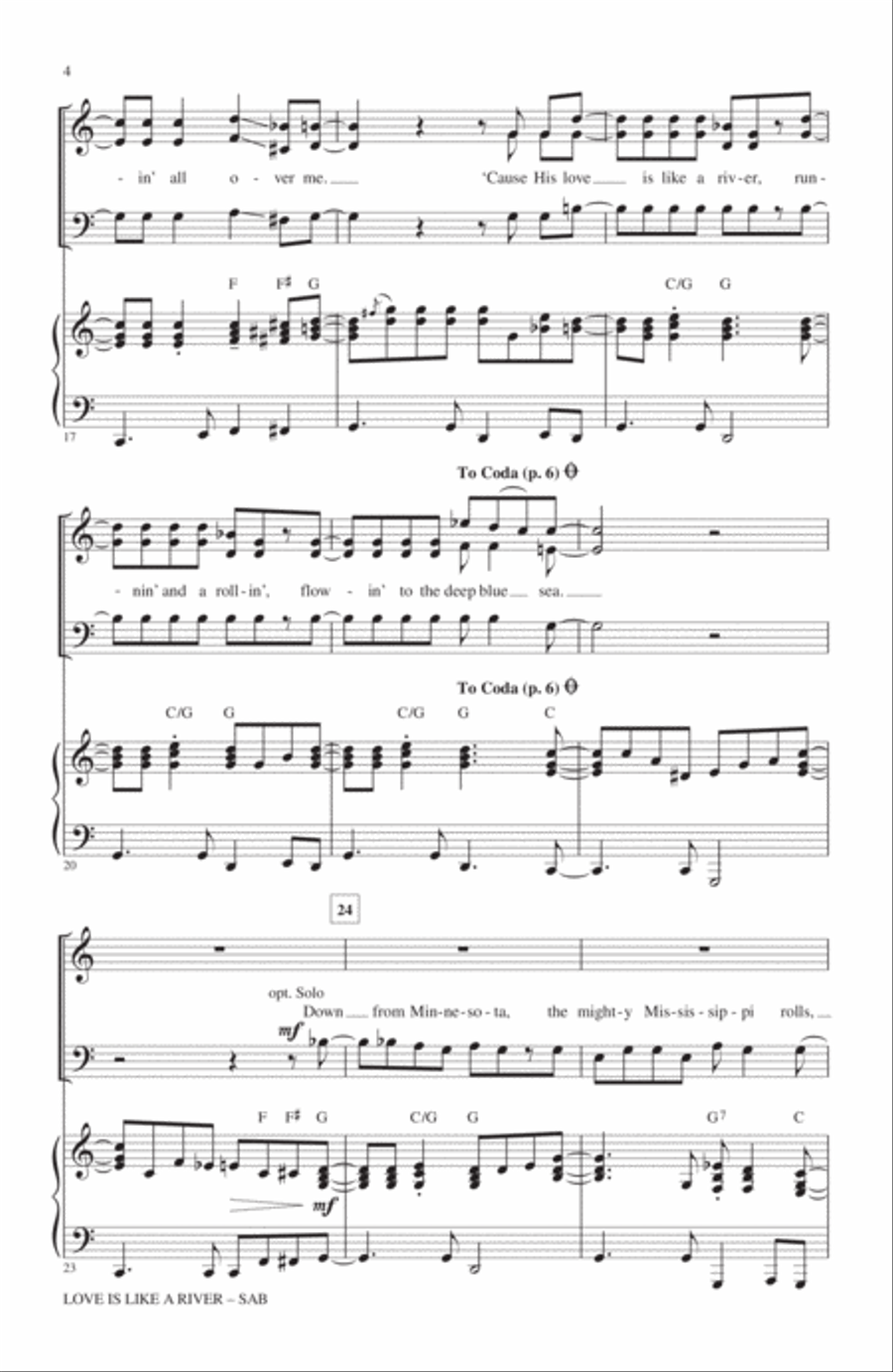 Love Is Like A River 3-Part scores gallery preview page 3
