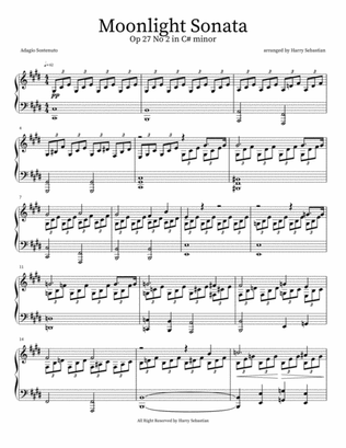 Beethoven- Moonlight Sonata Op 27 No.2 - Adagio sostenuto