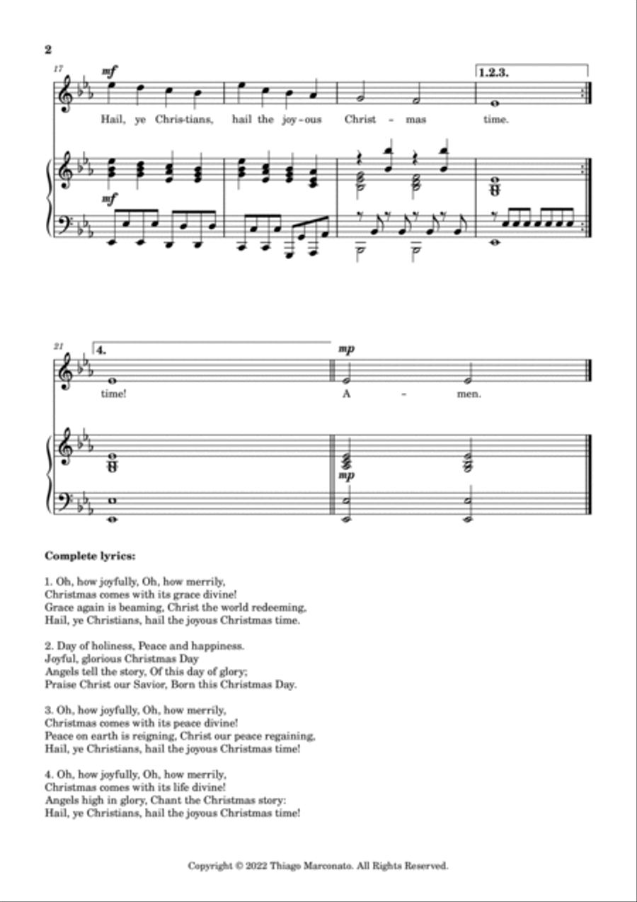 Oh, How Joyfully Voice scores gallery preview page 2
