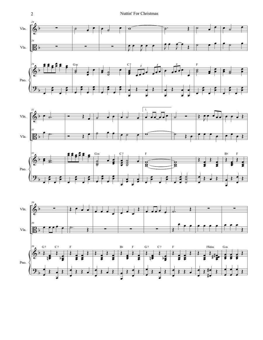 Nuttin' For Christmas Nuttin' For Christmas String Duet scores gallery preview page 2