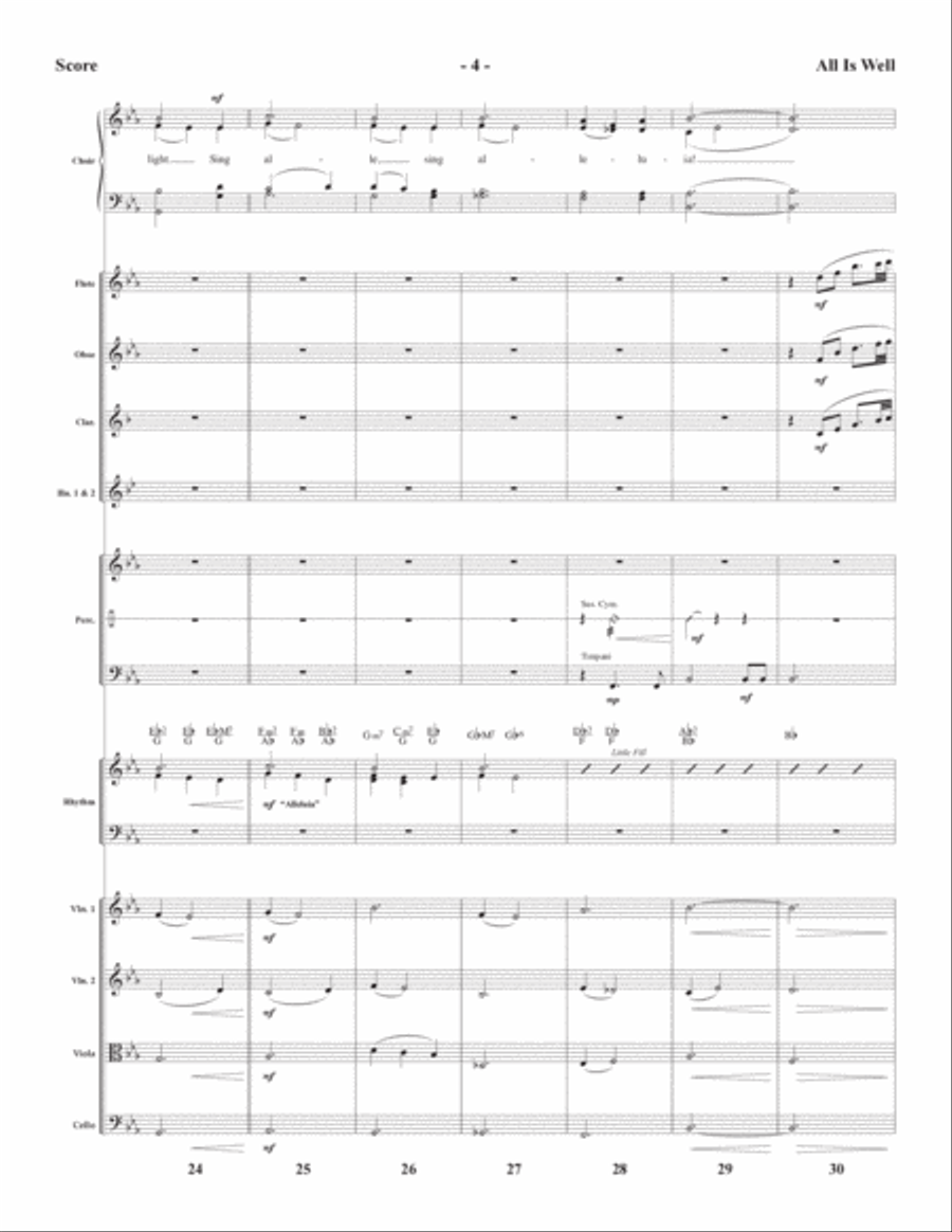 All Is Well (arr. Michael Barrett) - Full Score Choir scores gallery preview page 4