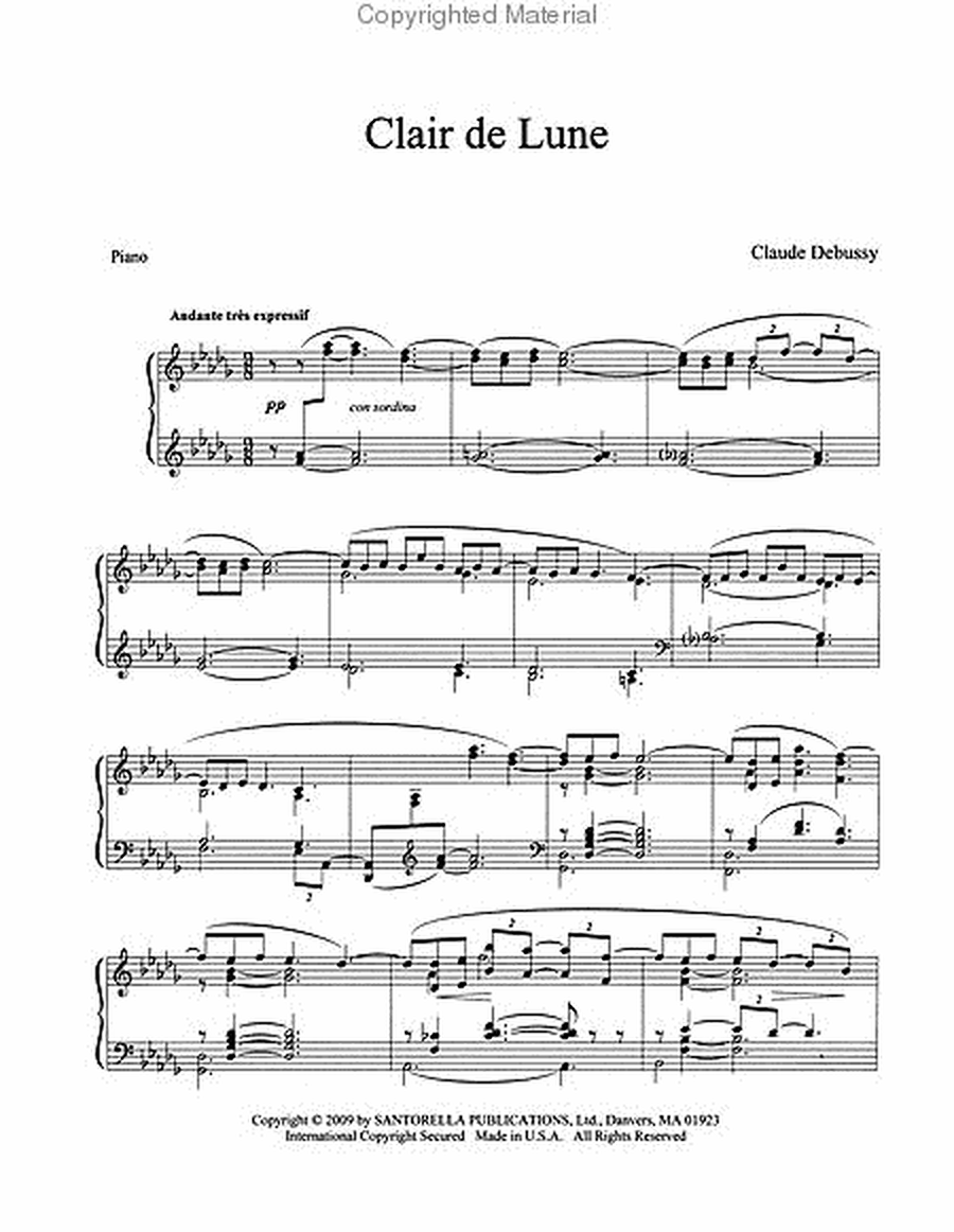 Clair de Lune and Reverie * Original Unedited Edition for Concert Piano* with Performance CD
