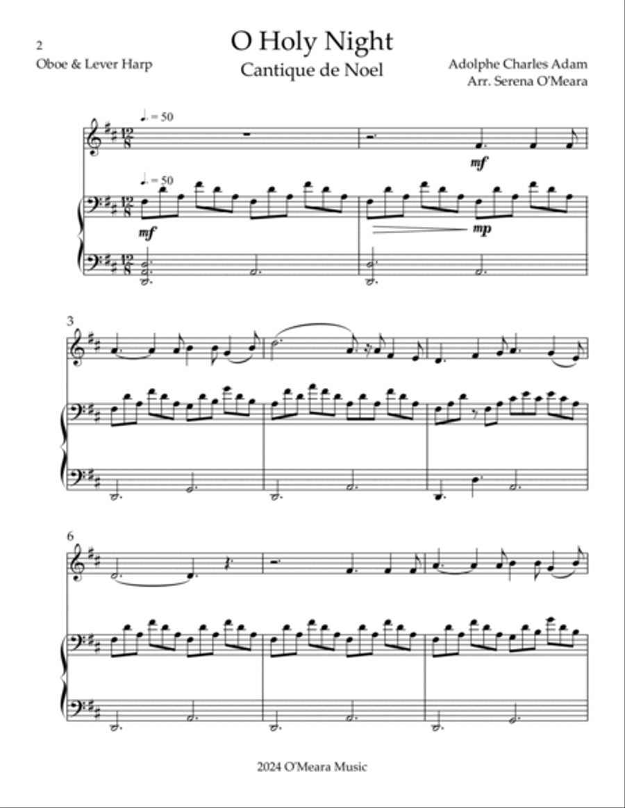 O Holy Night, Duet for Oboe & Lever Harp