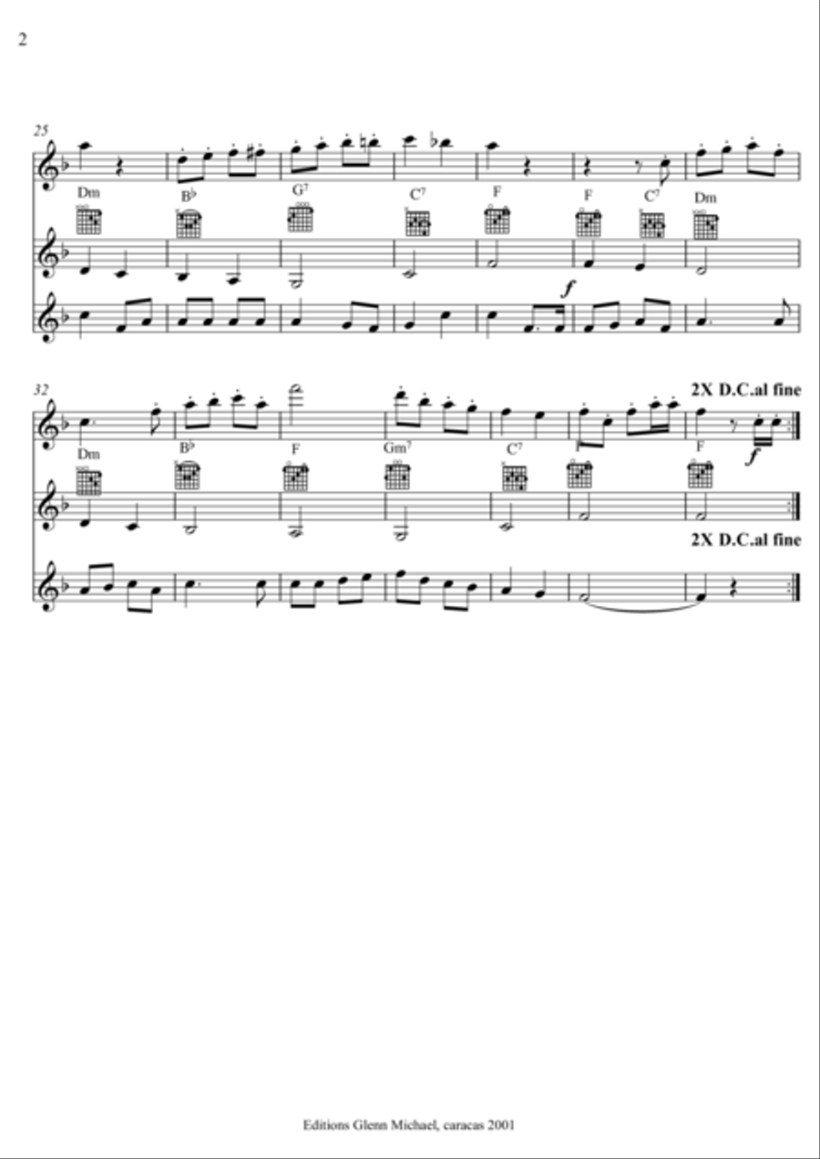 Sefardi song 18 anos tengo Small Ensemble scores gallery preview page 2