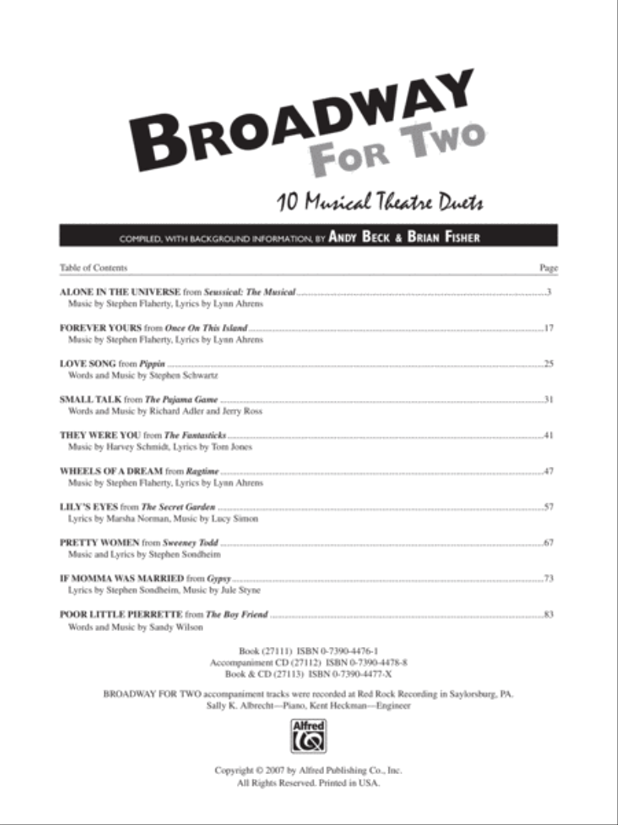 Broadway for Two Small Ensemble scores gallery preview page 2