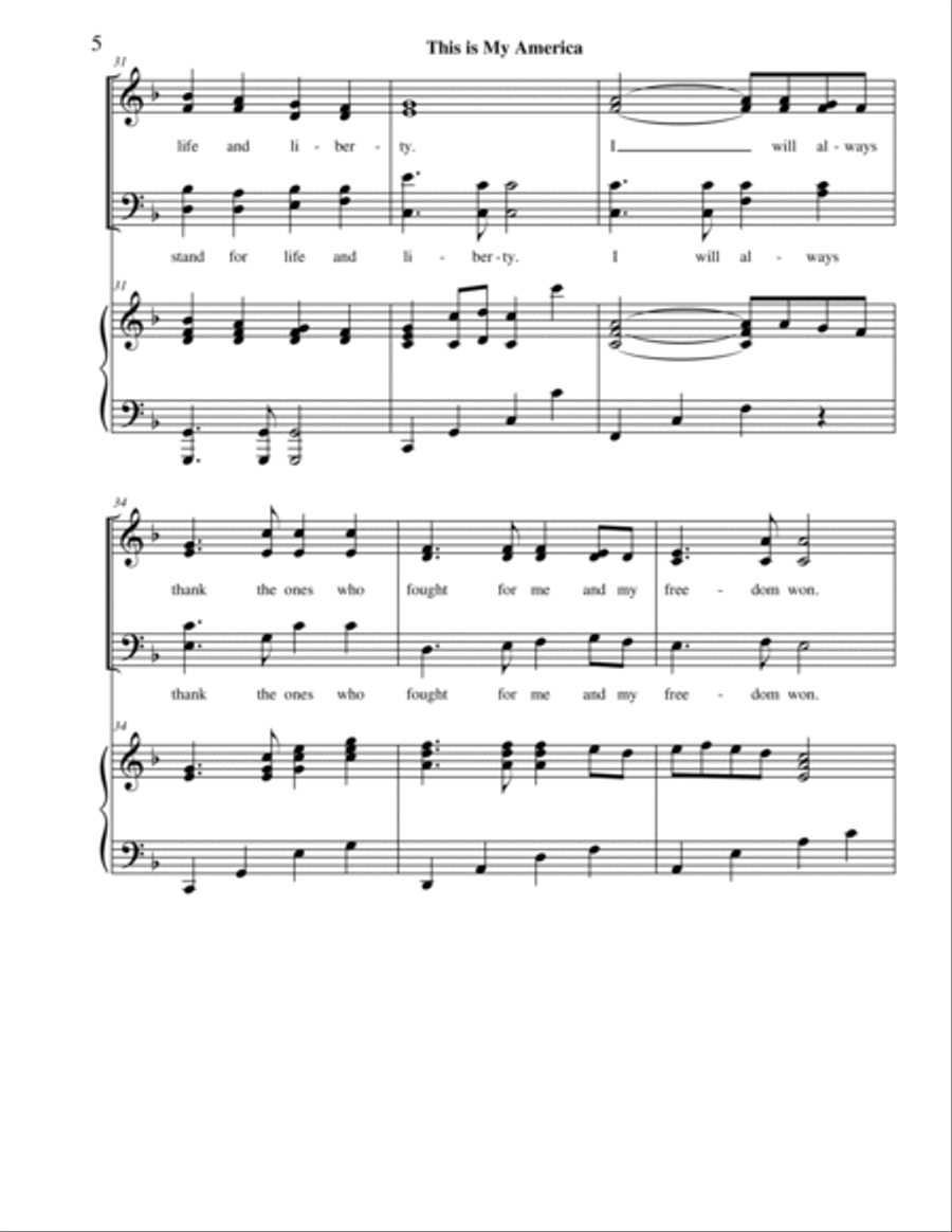 This is My America This is My America 4-Part scores gallery preview page 5
