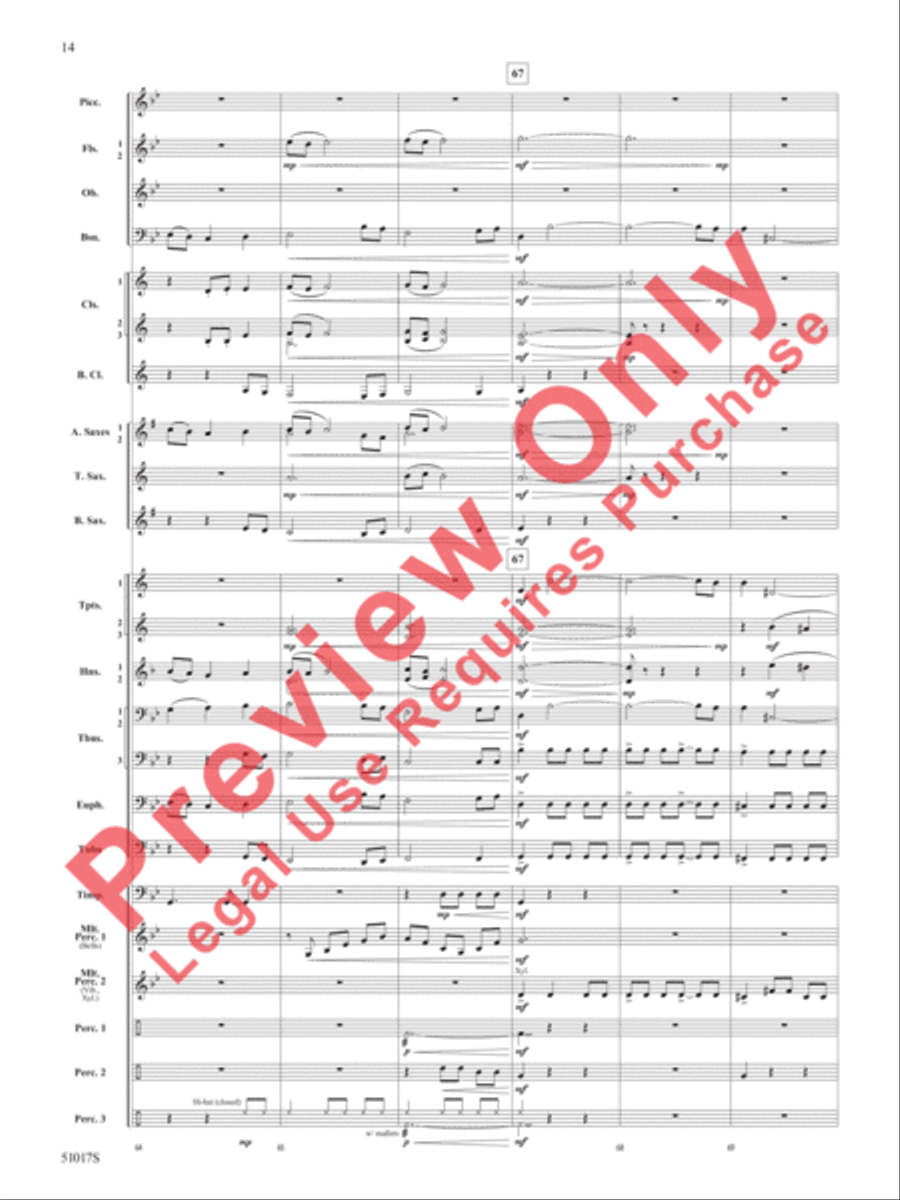 Lucid Dreams Concert Band scores gallery preview page 15