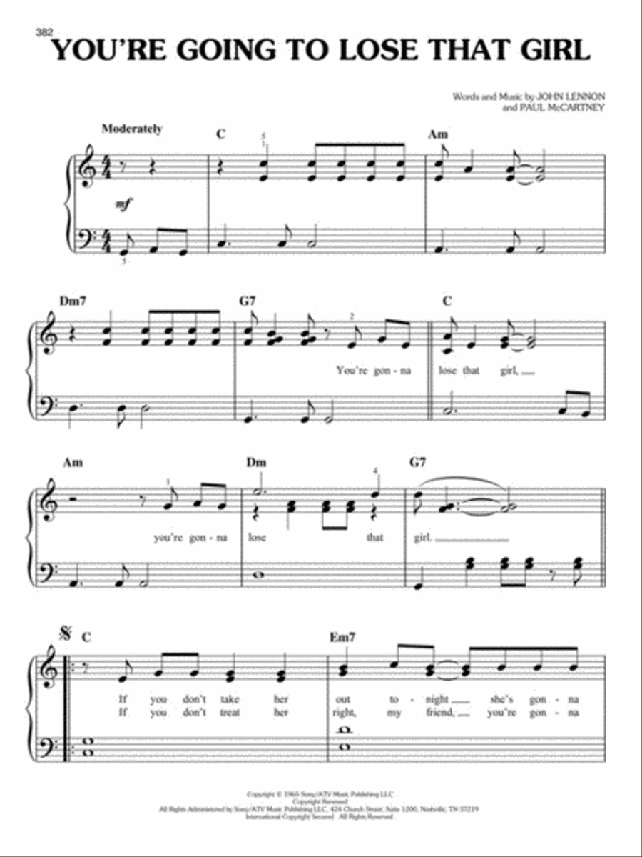 The Beatles Best – 2nd Edition Easy Piano scores gallery preview page 5