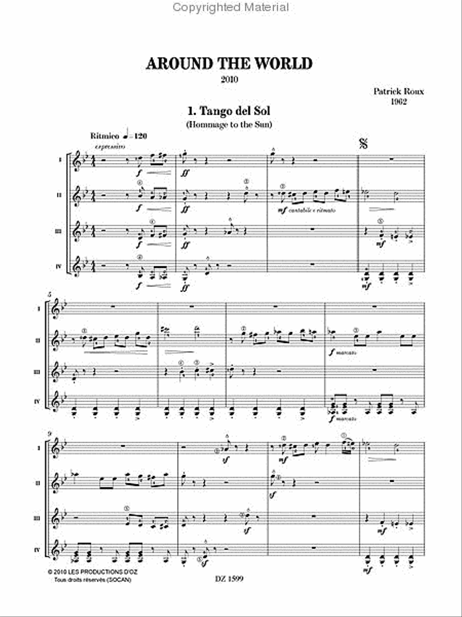 Around the World Guitar Ensemble scores gallery preview page 2