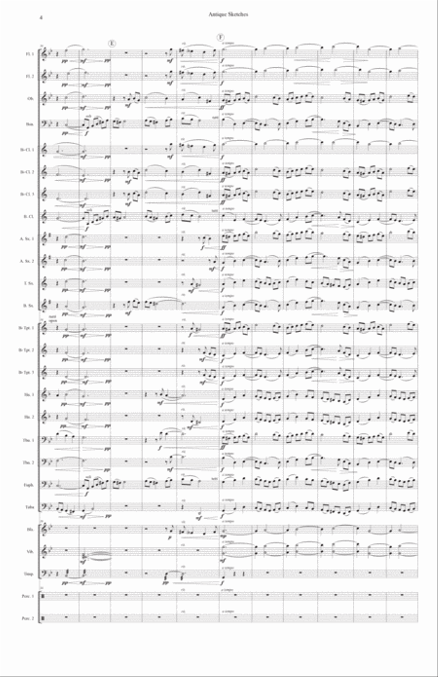 Antique Sketches Concert Band scores gallery preview page 6