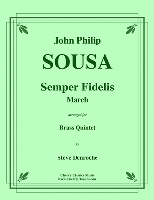 Book cover for Semper Fidelis March for Brass Quintet