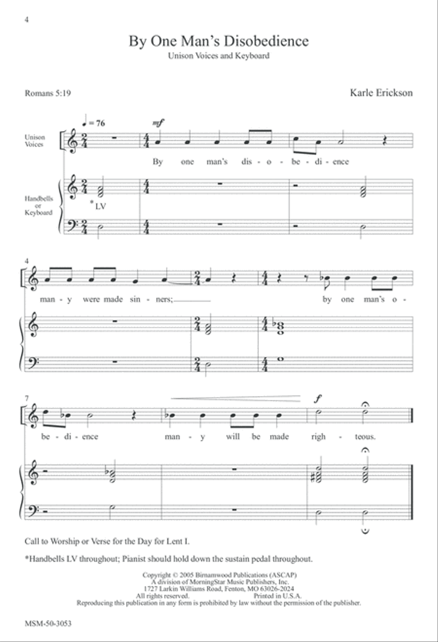 Choral Calls to Worship Volume 2: Lent, Easter, Pentecost 4-Part scores gallery preview page 4