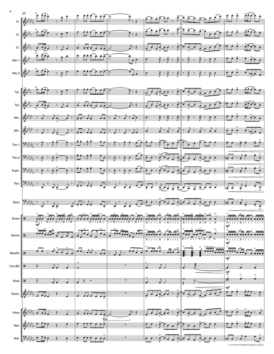Jet Airliner Jet Airliner Marching Band scores gallery preview page 4