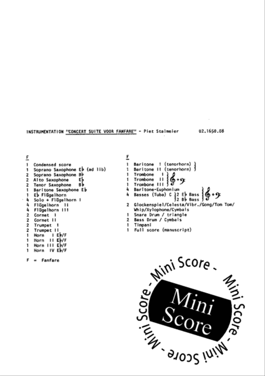 Concertsuite voor Fanfare Concert Band scores gallery preview page 3