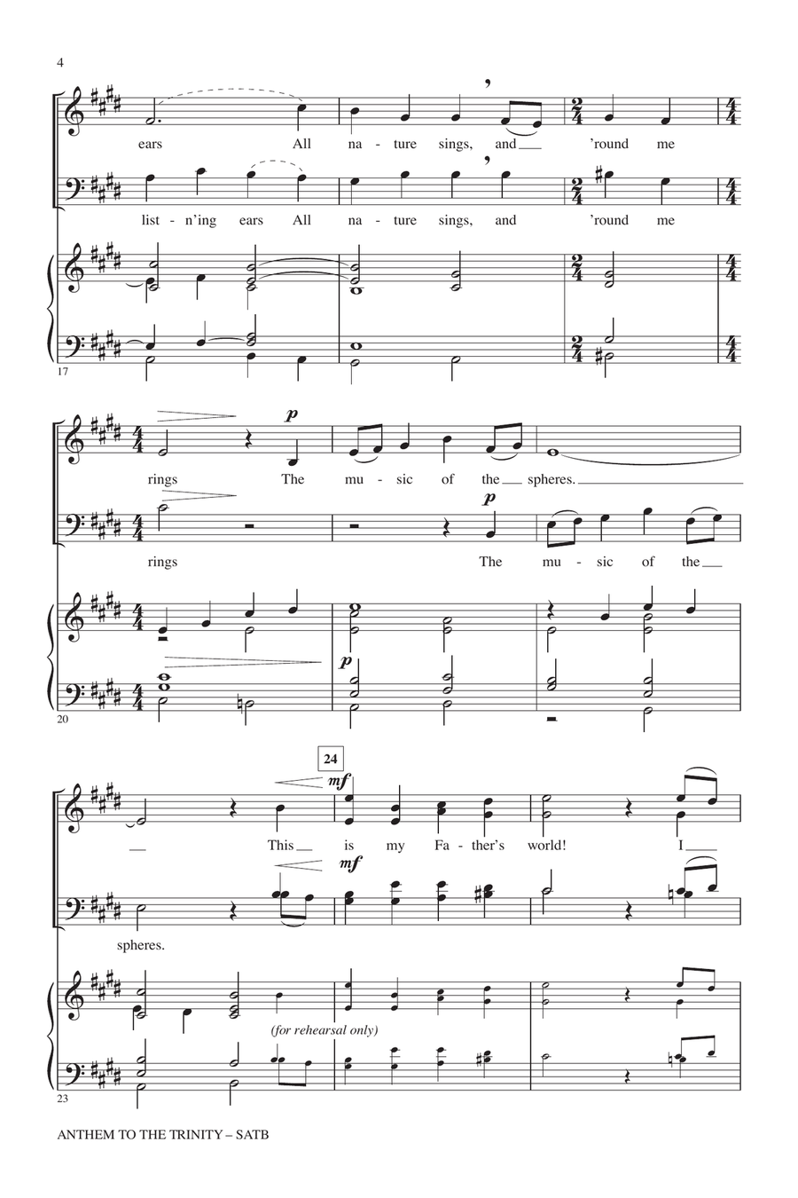 Anthem Of Trinity Anthem Of Trinity 4-Part scores gallery preview page 3